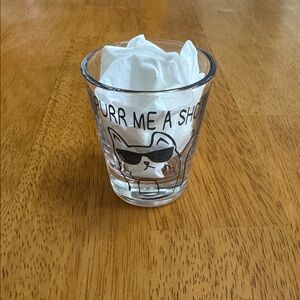 🛑  Purr Me A Shot Glass Cat Feline Fun Little Gift Knick Knack